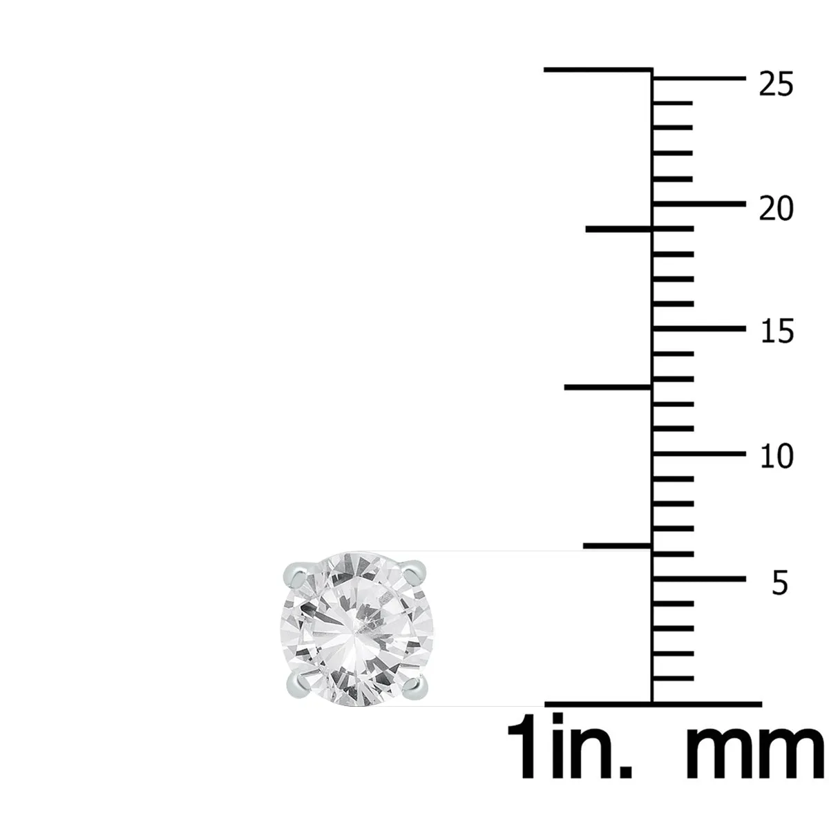 1 1/2 Carat Tw Diamond Solitaire Stud Earrings In 14K White Gold K-L Color, I2-I3 Clarity