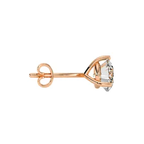 1 1/4 Carat Lab Grown Diamond Martini Stud Earrings In 14K Rose Gold