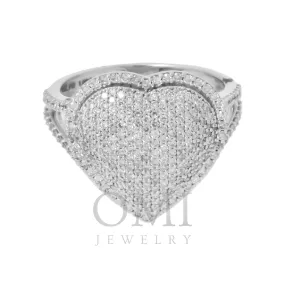 10K GOLD ROUND DIAMOND HEART STATEMENT RING 1.04 CT