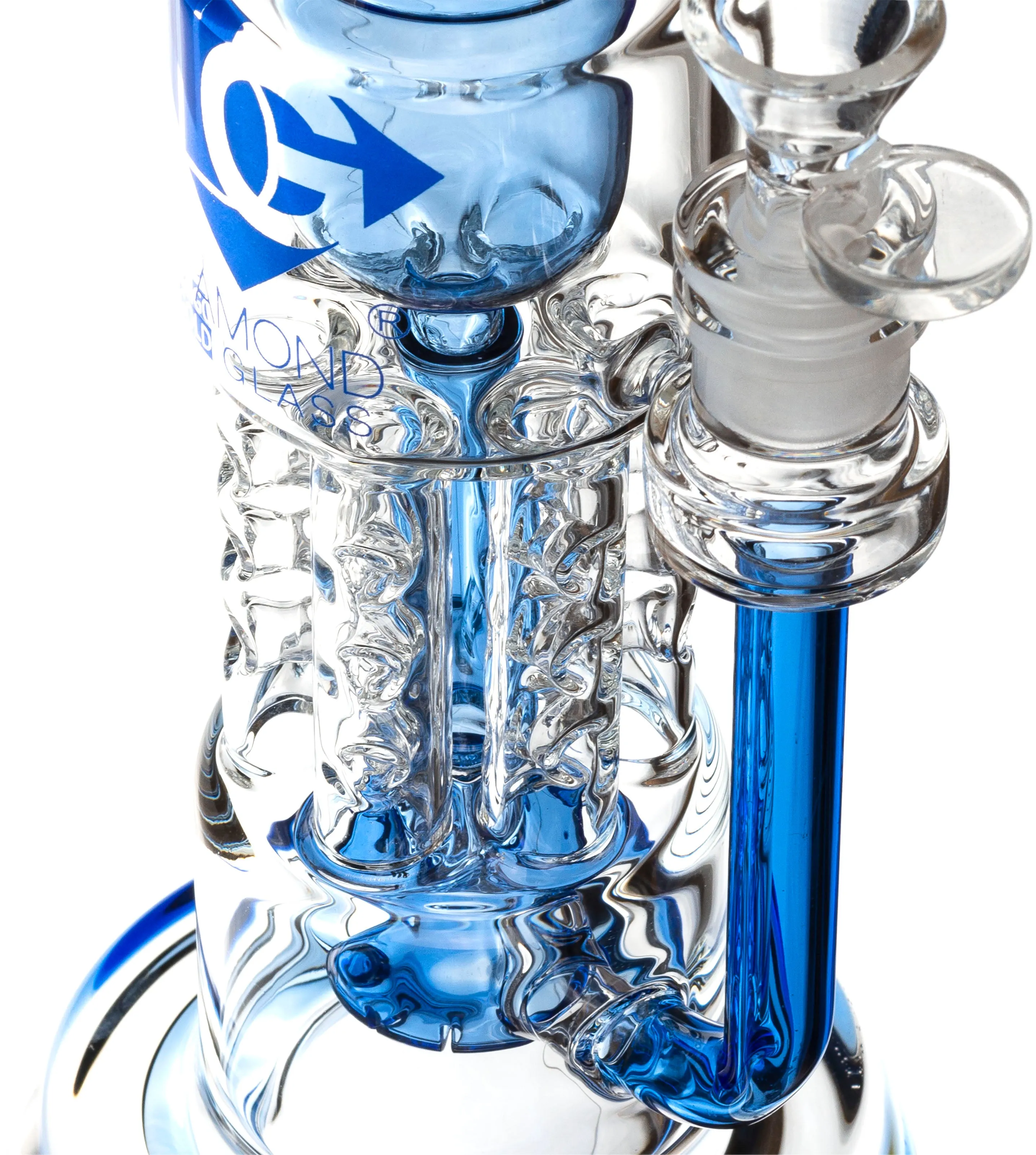 12” Incycler Swiss Pillar Perc Rig, by Diamond Glass (free banger included)