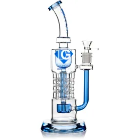 12” Incycler Swiss Pillar Perc Rig, by Diamond Glass (free banger included)