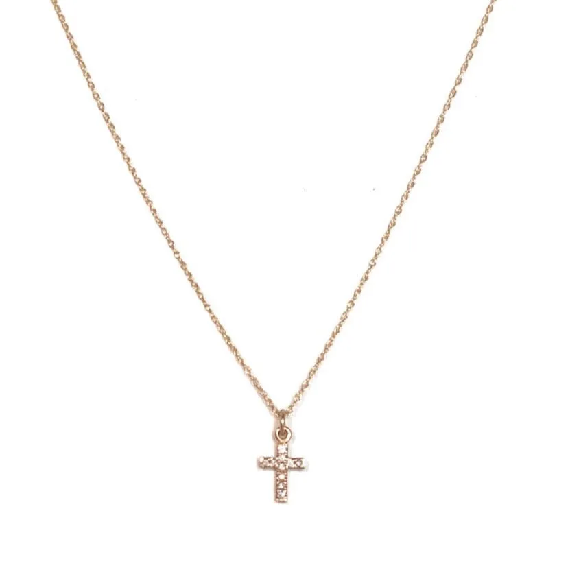 14kt Gold & Diamond Cross