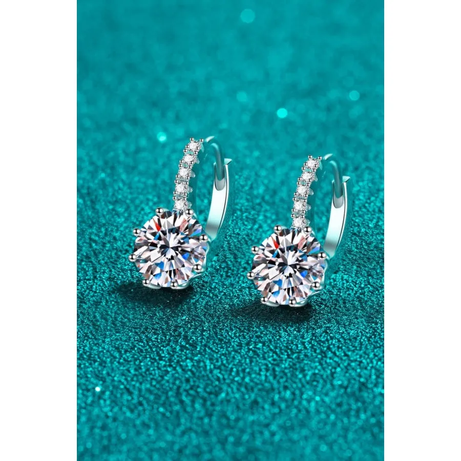 4 Carat Moissanite 925 Sterling Silver Earrings