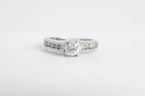 950 Platinum 0.53tcw Diamond Wedding Engagement Ring Size 3.25 (5.4g)