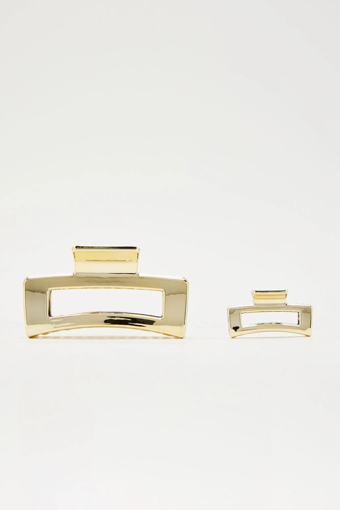 Always Noticed 2 Piece Claw Clip Set - Gold