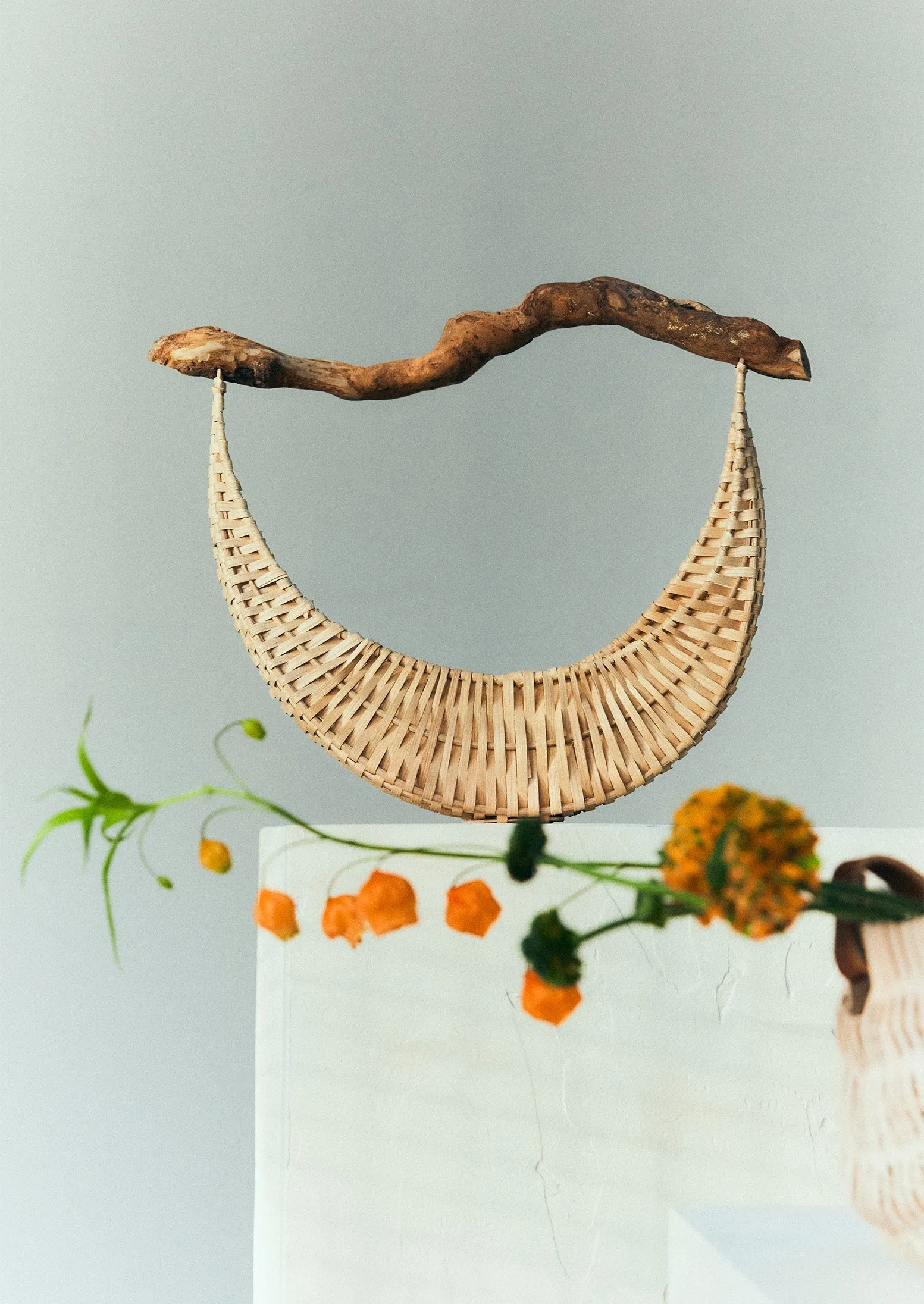 Amy Krone Crescent Basket | Natural