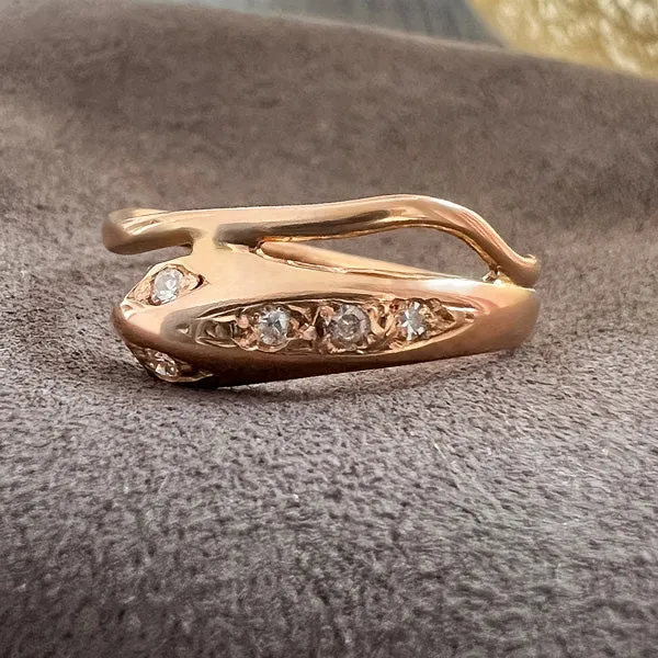 Antique Diamond Snake Ring