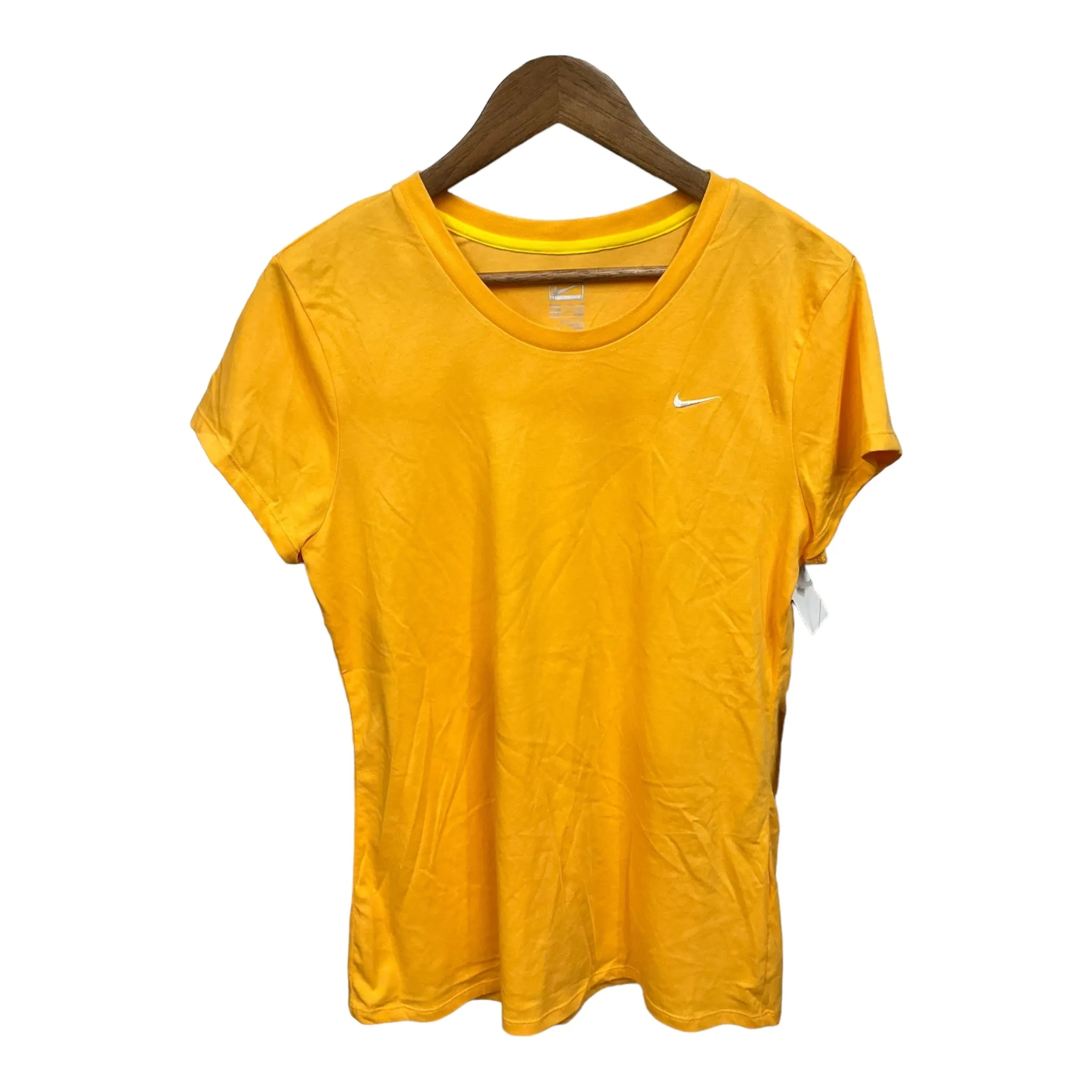 Athletic Top Short Sleeve By Nike Apparel In Yellow, Size: Xl