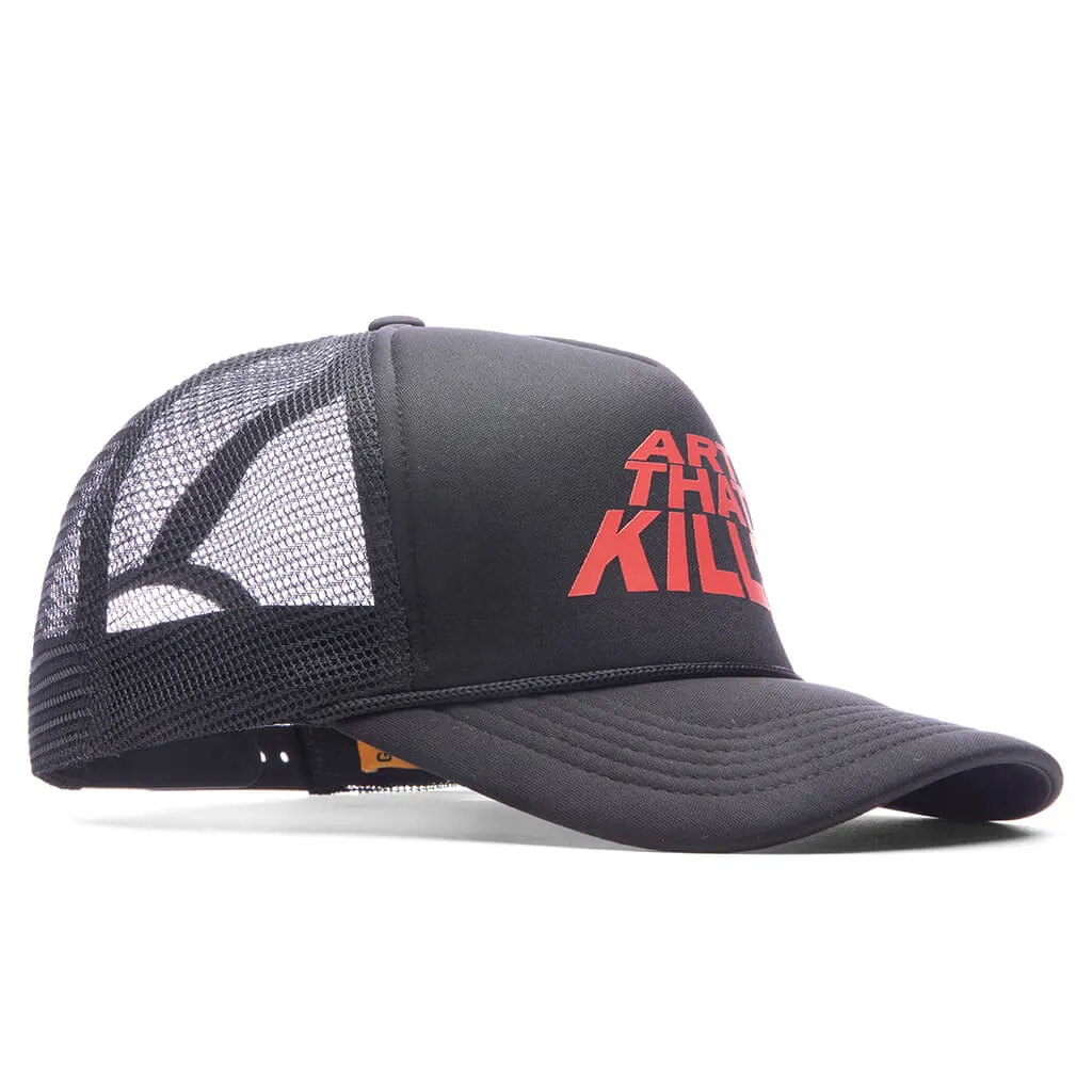 ATK Stack Logo Trucker - Black