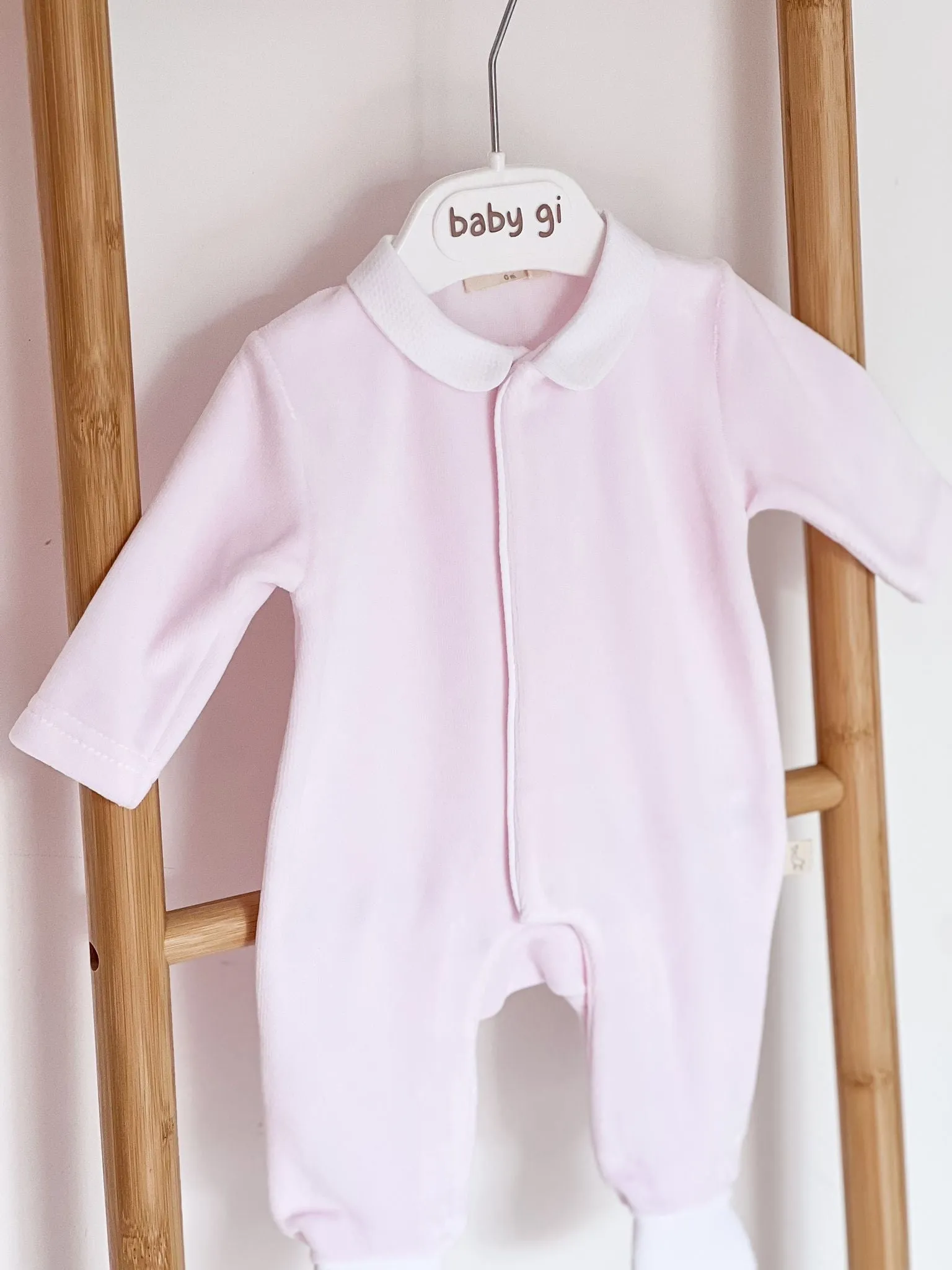 BabyGi Pink Angel Wing Peter Pan Baby Grow