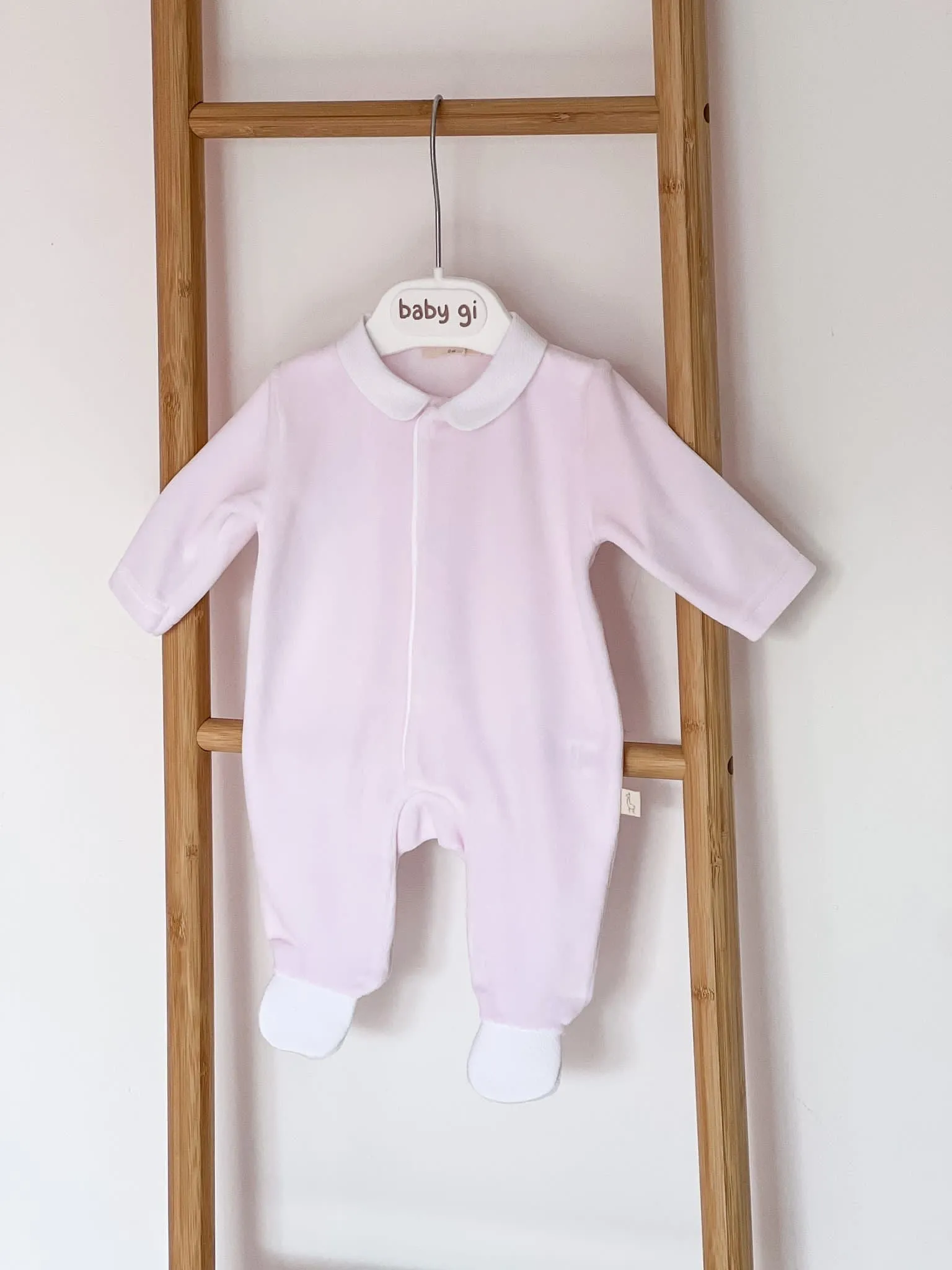 BabyGi Pink Angel Wing Peter Pan Baby Grow