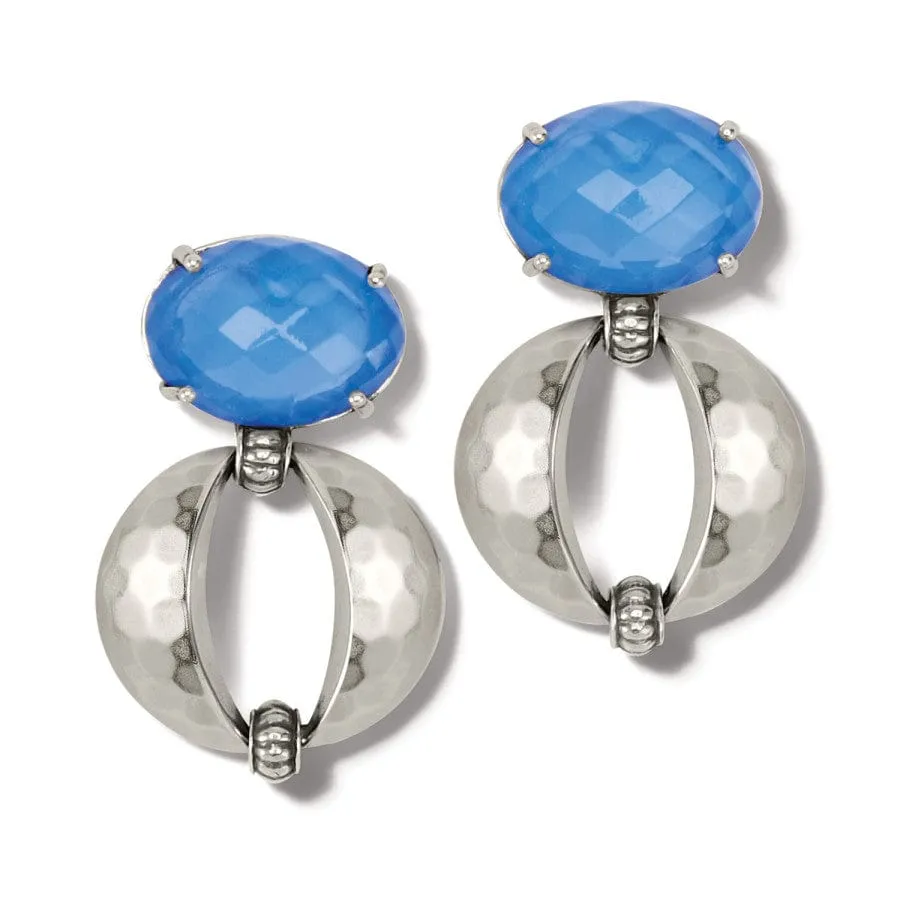 Blue Moon Bold Post Drop Earrings