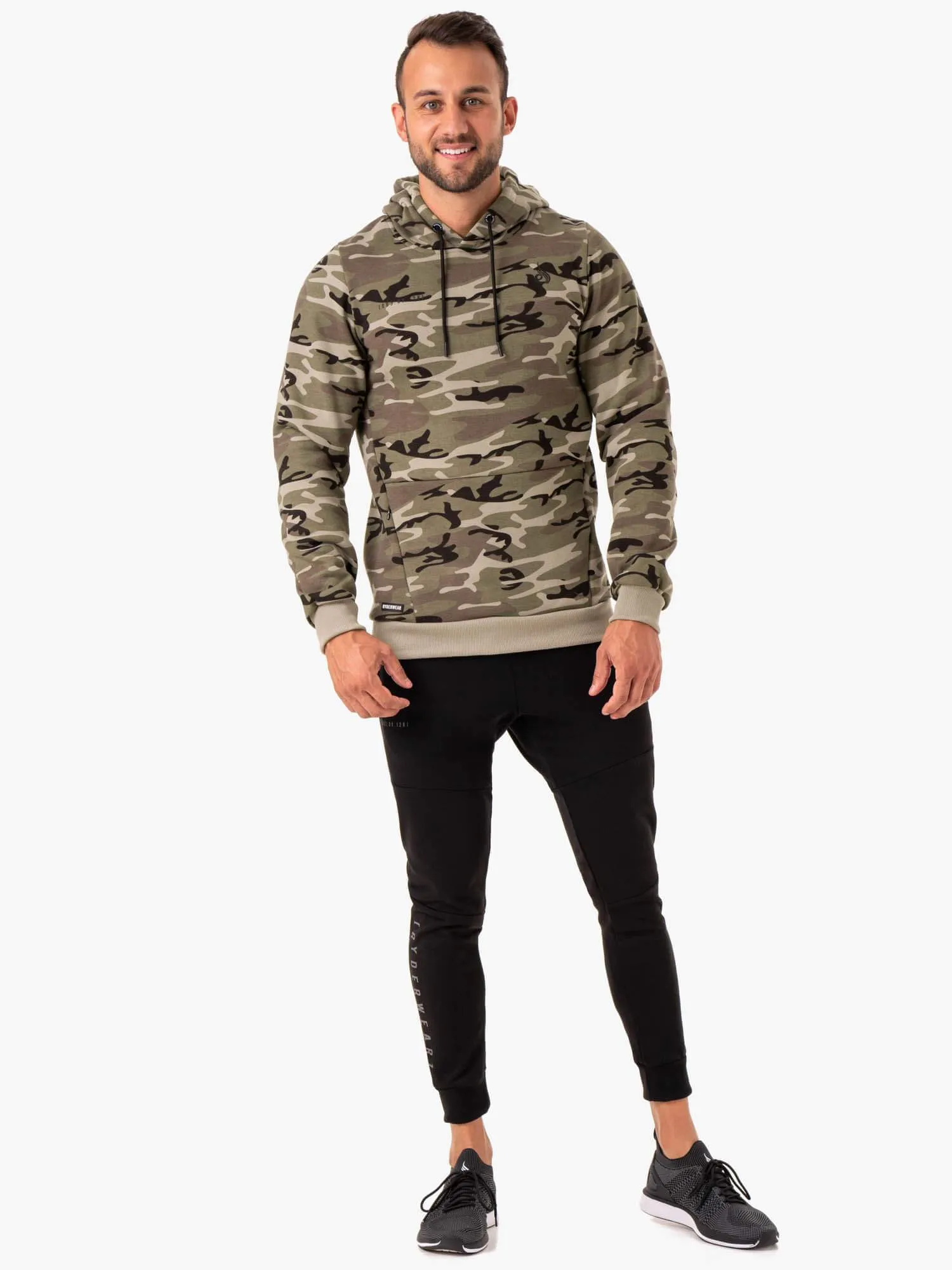 Camo Tech Pullover Hoodie - Khaki Camo