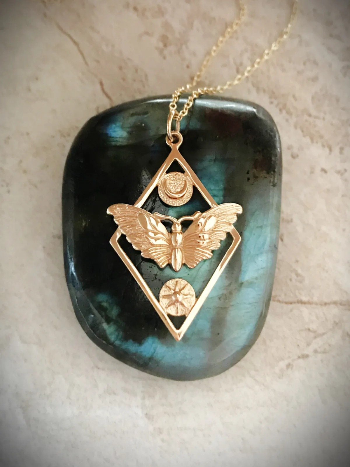 Celestial Moth Necklace