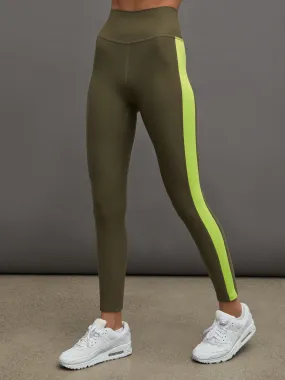 COLORBLOCK LEGGING - IVY GREEN/ACID LIME