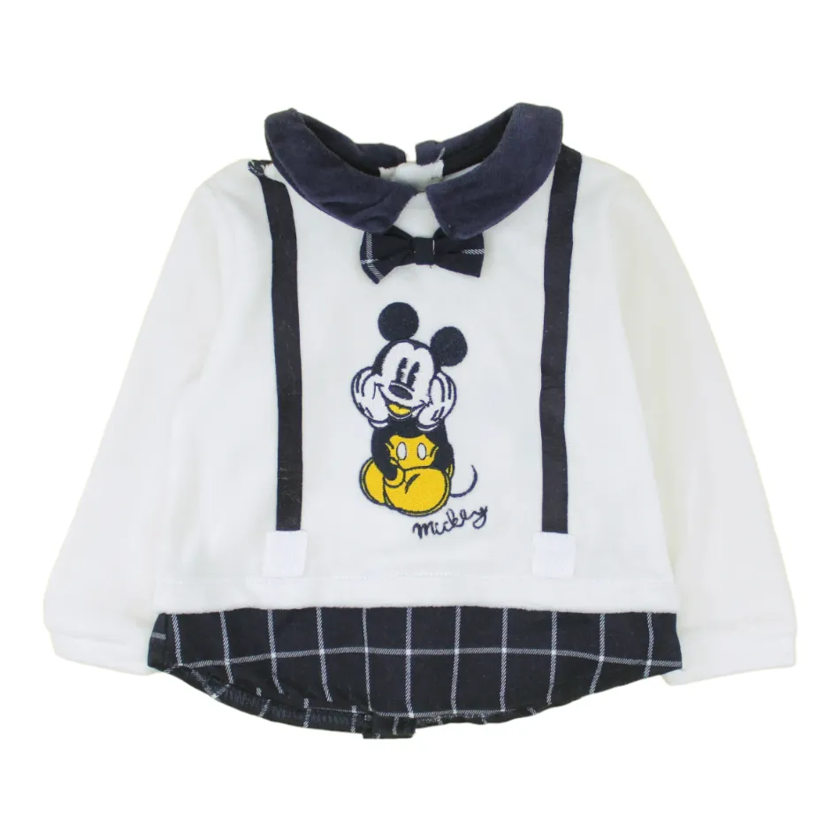 Disney 2 Pc Velour T-Shirt And Footed Pant Set - Mickey