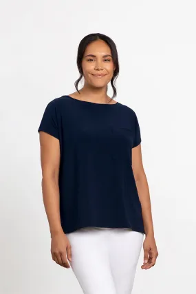 Dolman Pocket Top | Navy