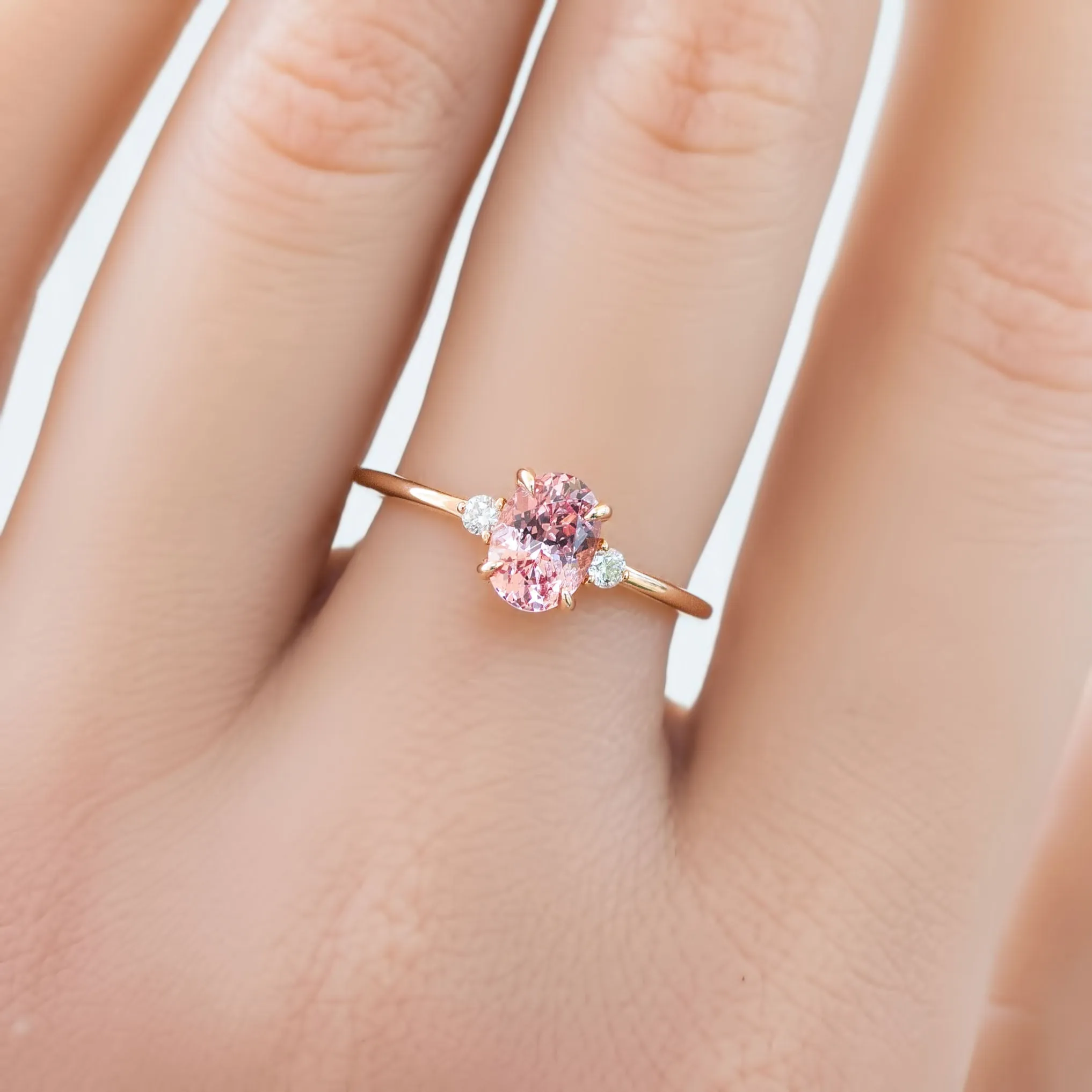 Emilie Ring 0.98ct Pink Spinel, 14K Rose Gold (One of a kind)