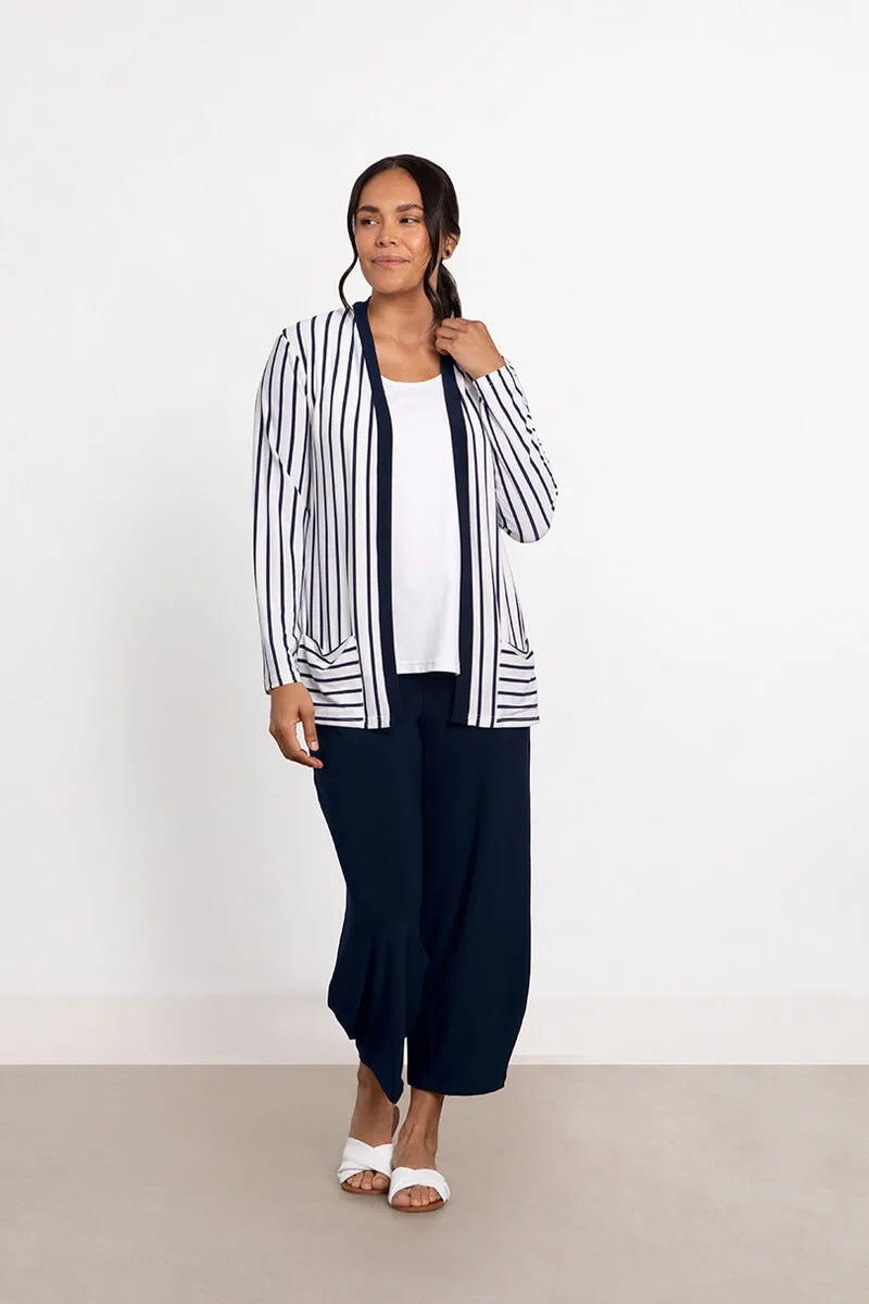 Everyday Cardigan | Navy Stripe