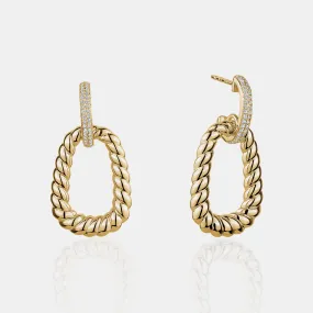 Fancy Interlock Oval Hoops