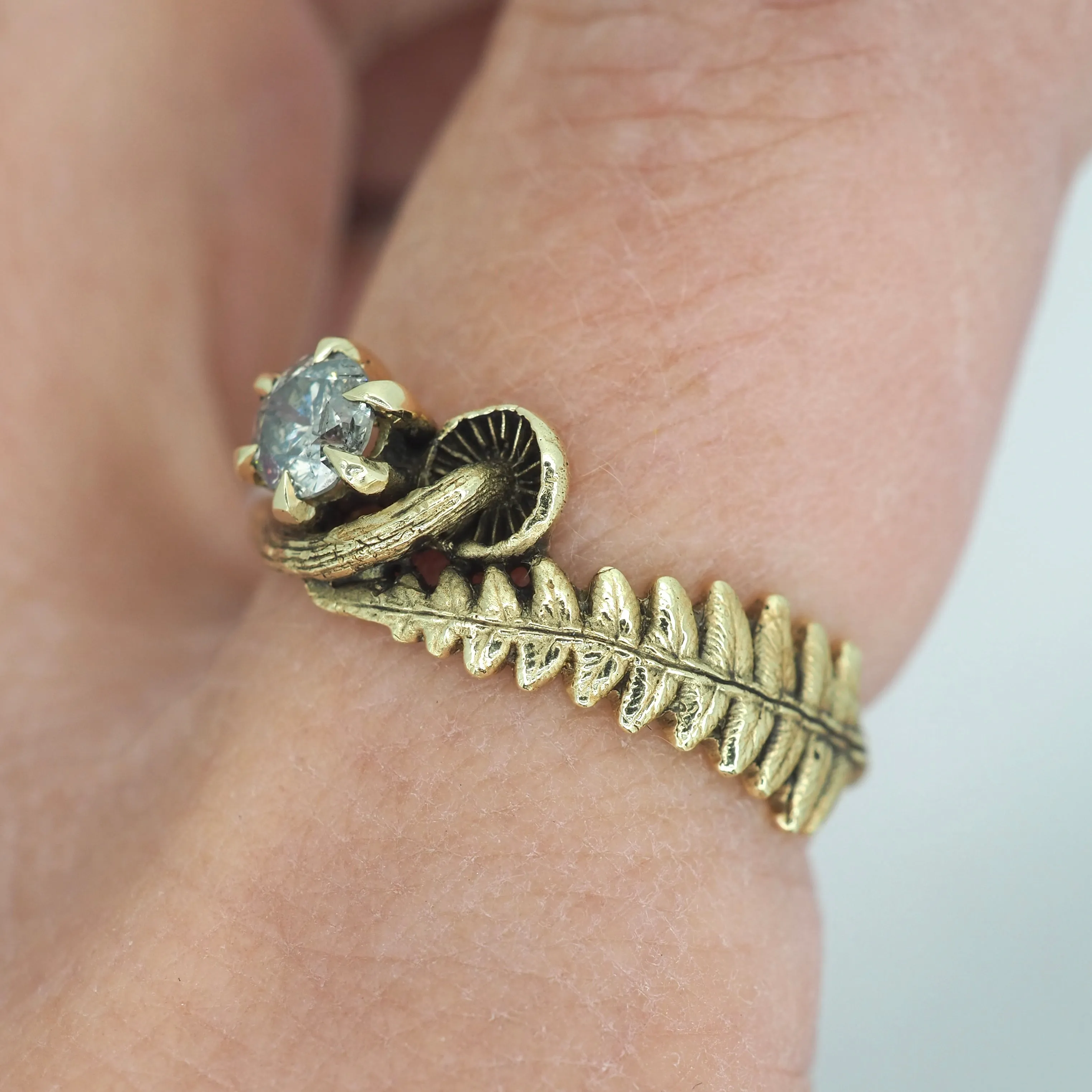 Fern and mushroom ring