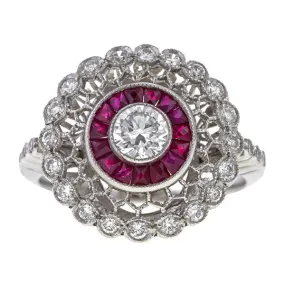 Filigree Diamond & Calibre Ruby