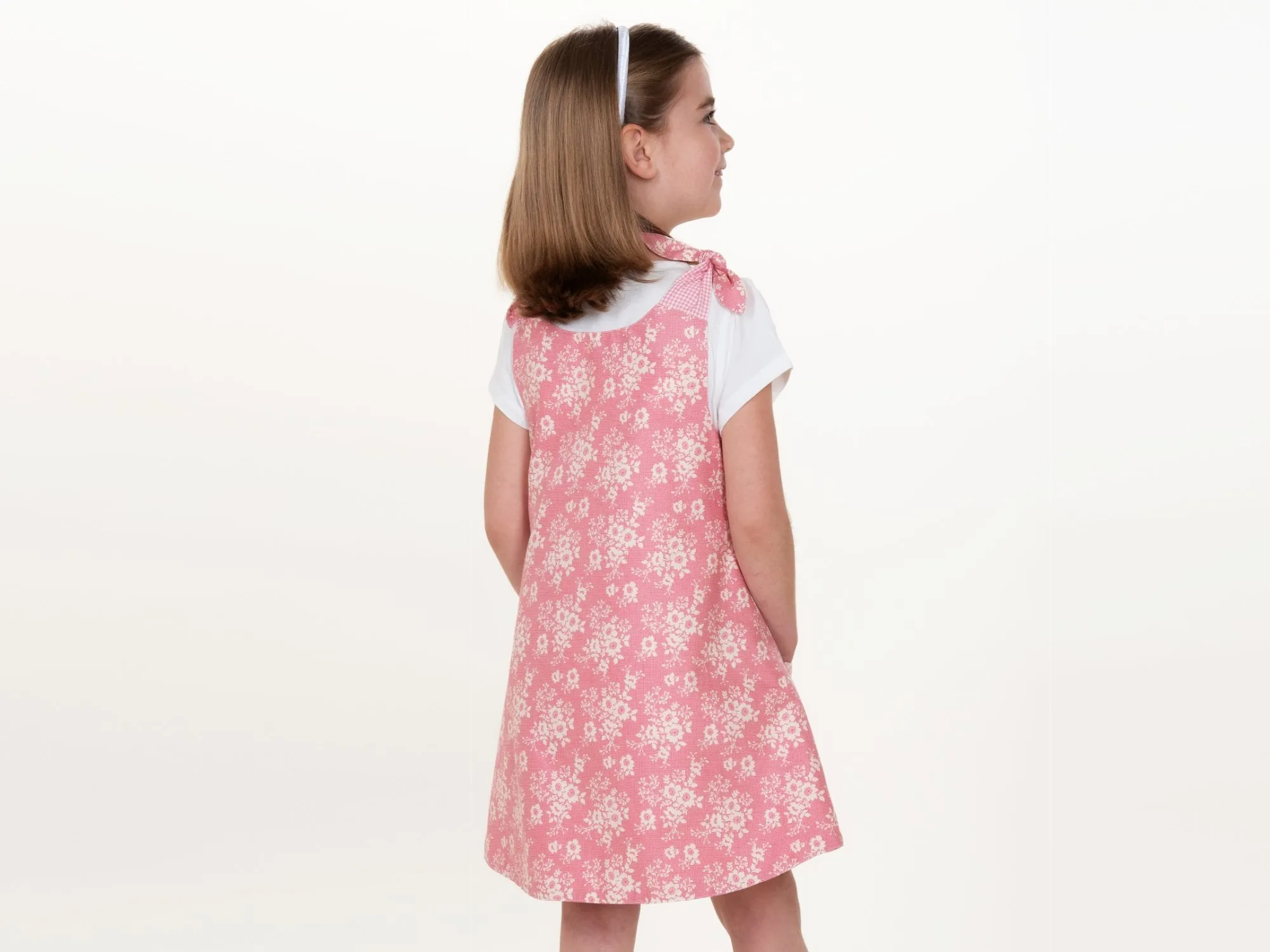 Girls pinafore dress sewing pattern ebook pdf JULE from Patternforkids