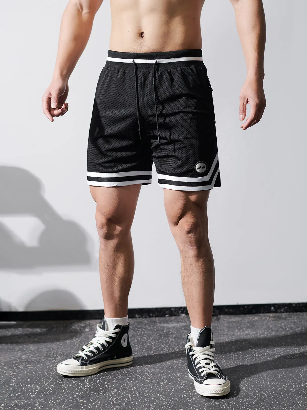 Gym To Street Mesh 6" Short-Black