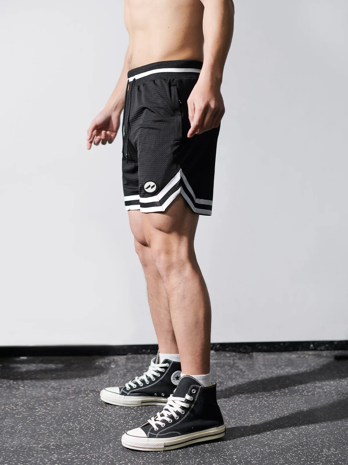 Gym To Street Mesh 6" Short-Black