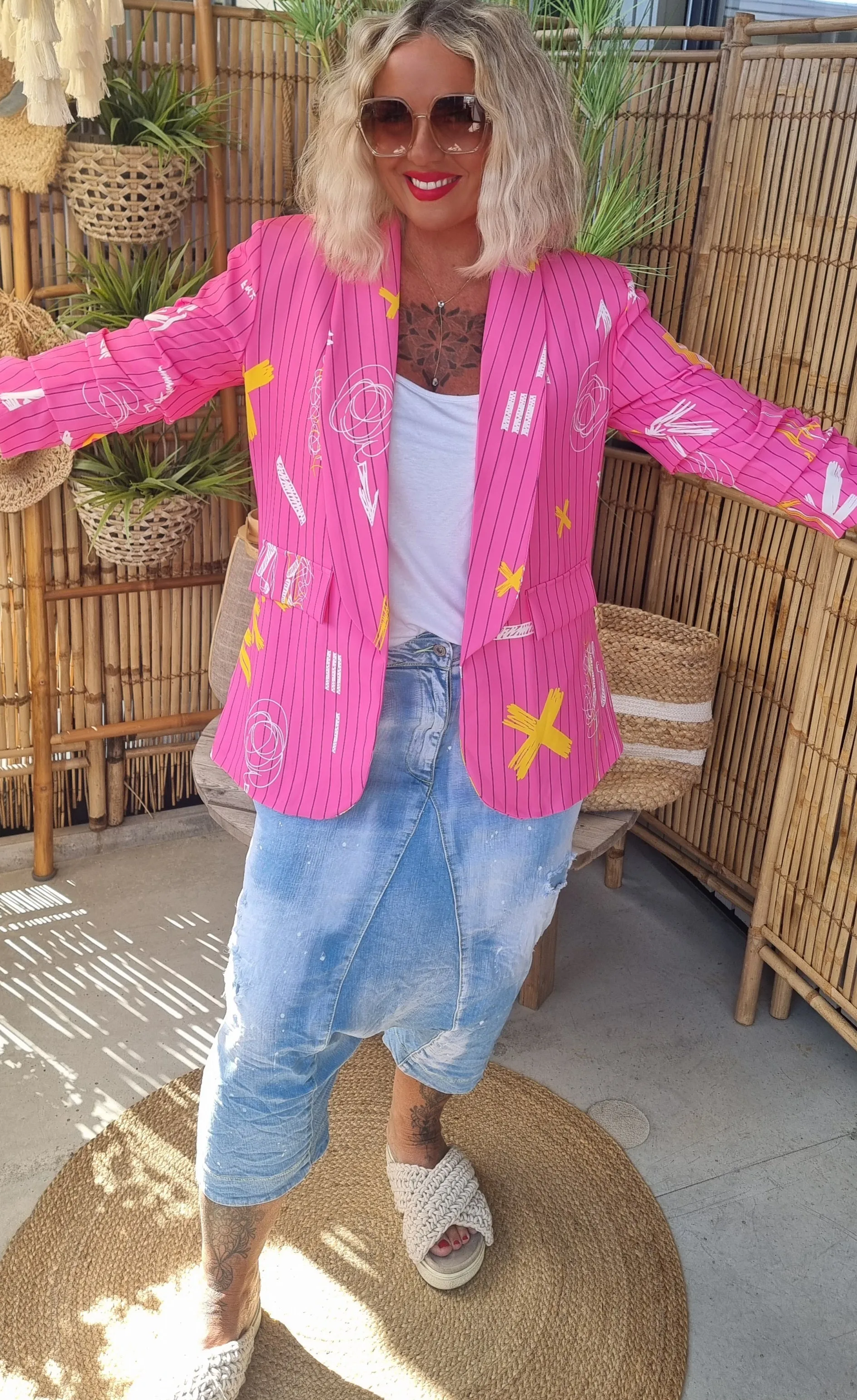 Happy Blazer Jacket Pink