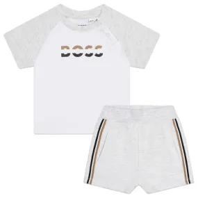 Hugo Boss Baby T-shirt w/Logo & Short Set _Grey J98408-A10