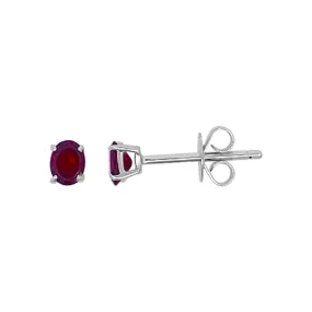 Irisa by Martin Binder Oval Garnet Stud Earrings