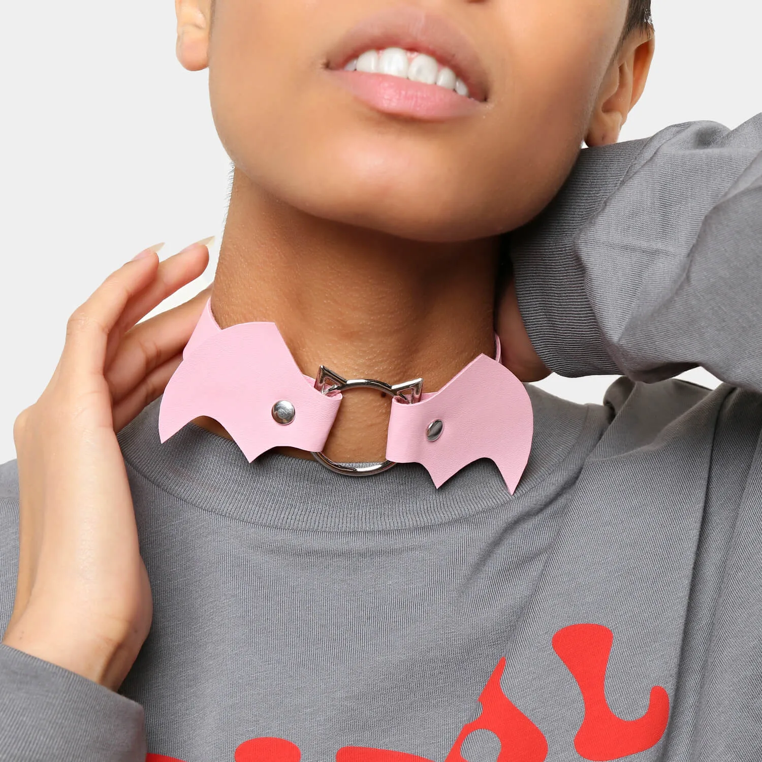 Kawaii Baby Pink Bat Choker