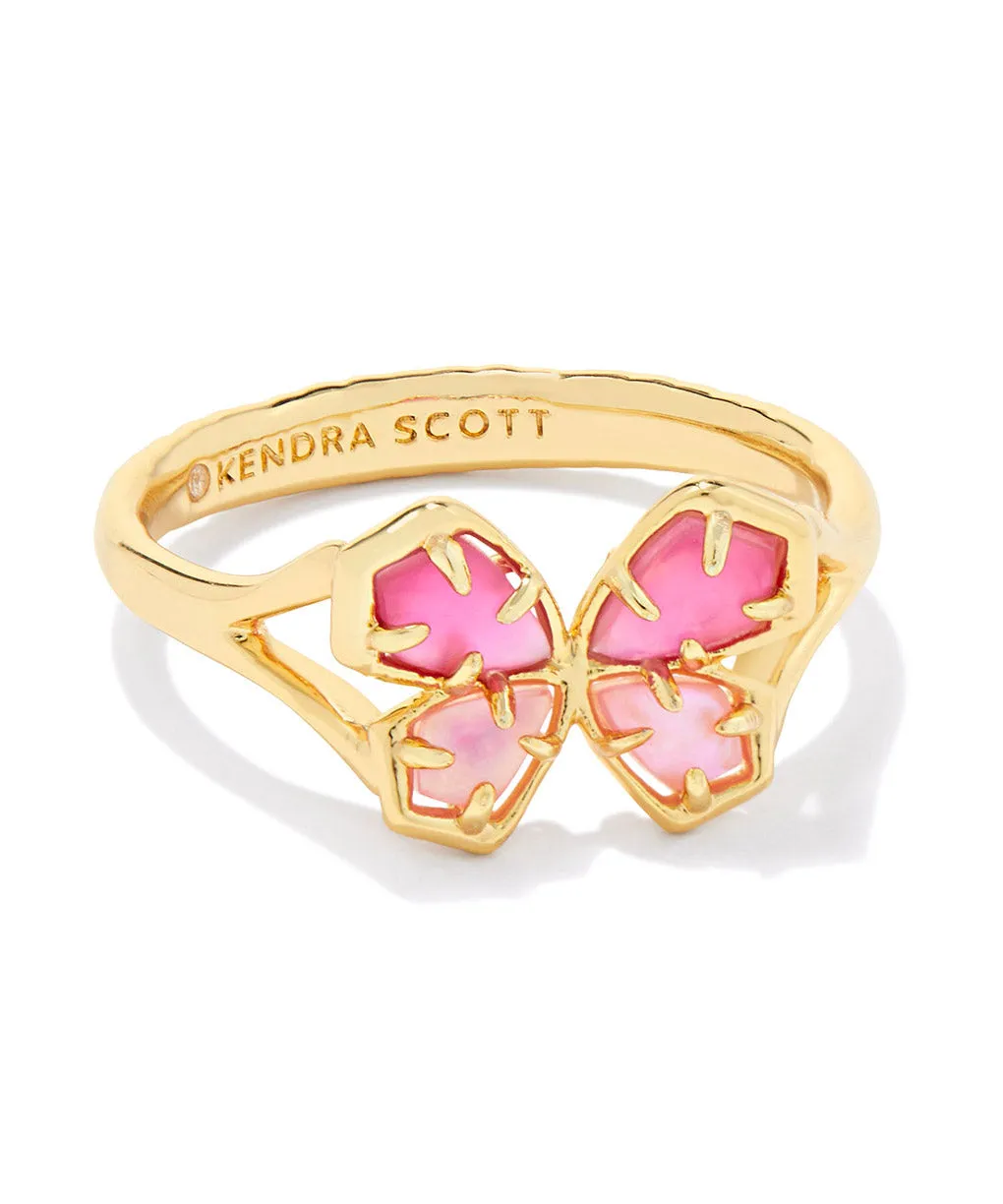 Kendra Scott Mae Butterfly Cocktail Ring - Gold/Azalea Pink Mix OR Gold/Golden Abalone