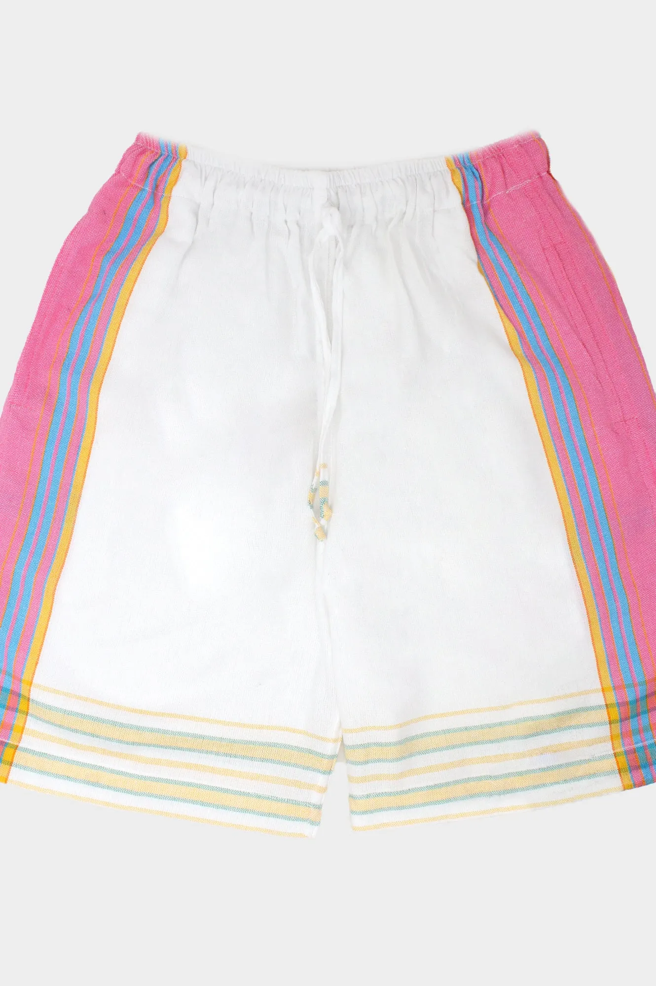 Kikoy Long Shorts | White/Pink