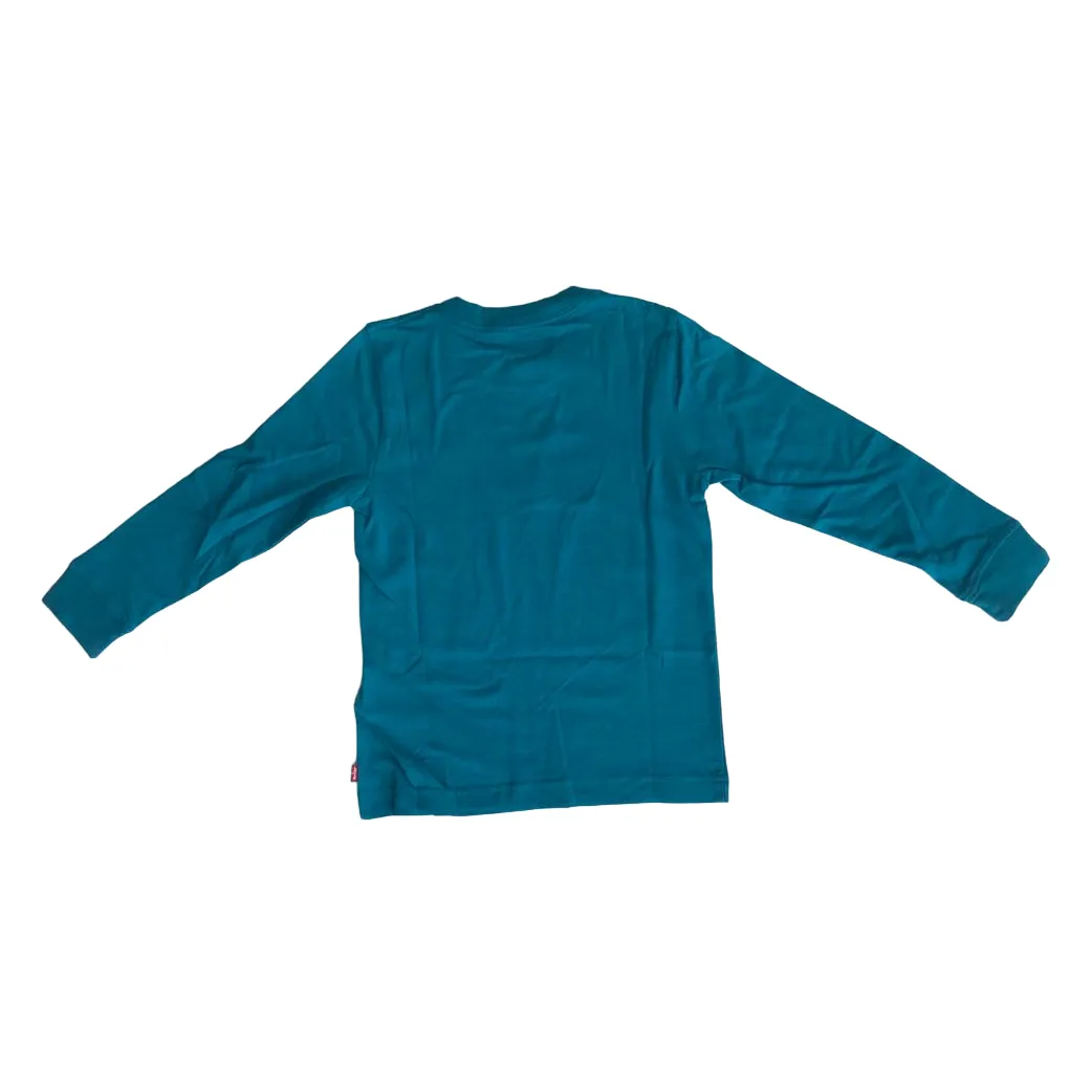 Levi's Kids Batwing boy's long sleeve t-shirt 9E8646 9E8646-B8B turquoise