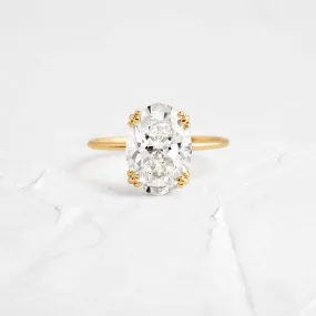 Nestled Ring, 3.01ct. Oval Cut