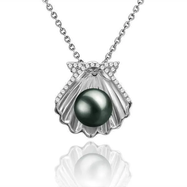 Oyster Shell Tahitian Pearl Pendant