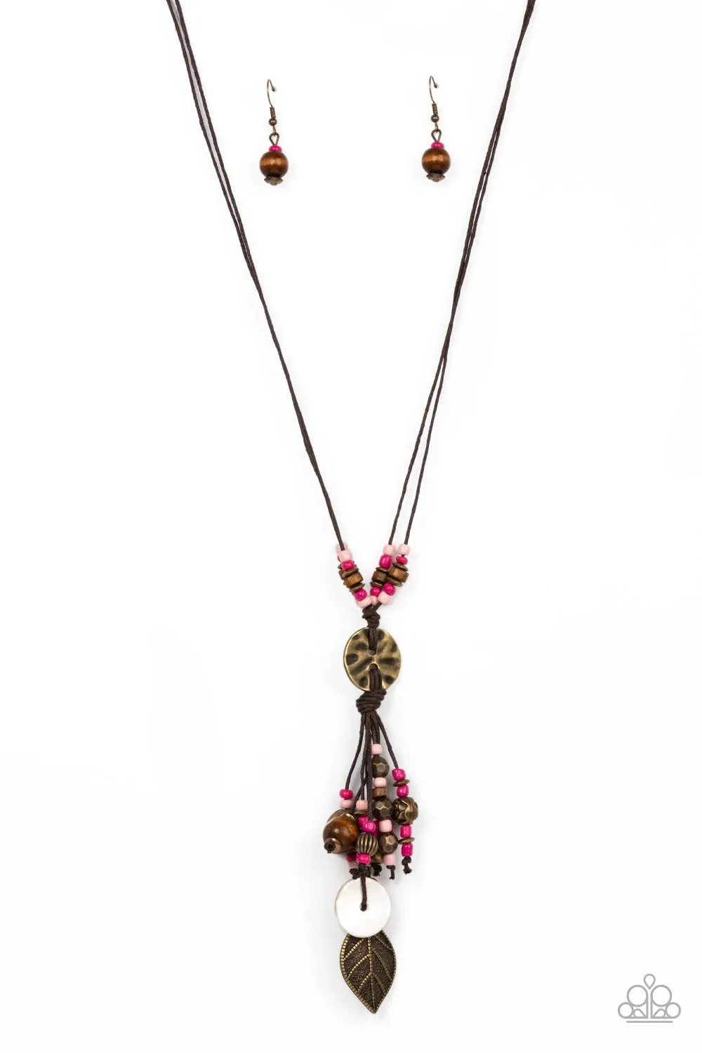 Paparazzi Knotted Keepsake - Pink Necklace