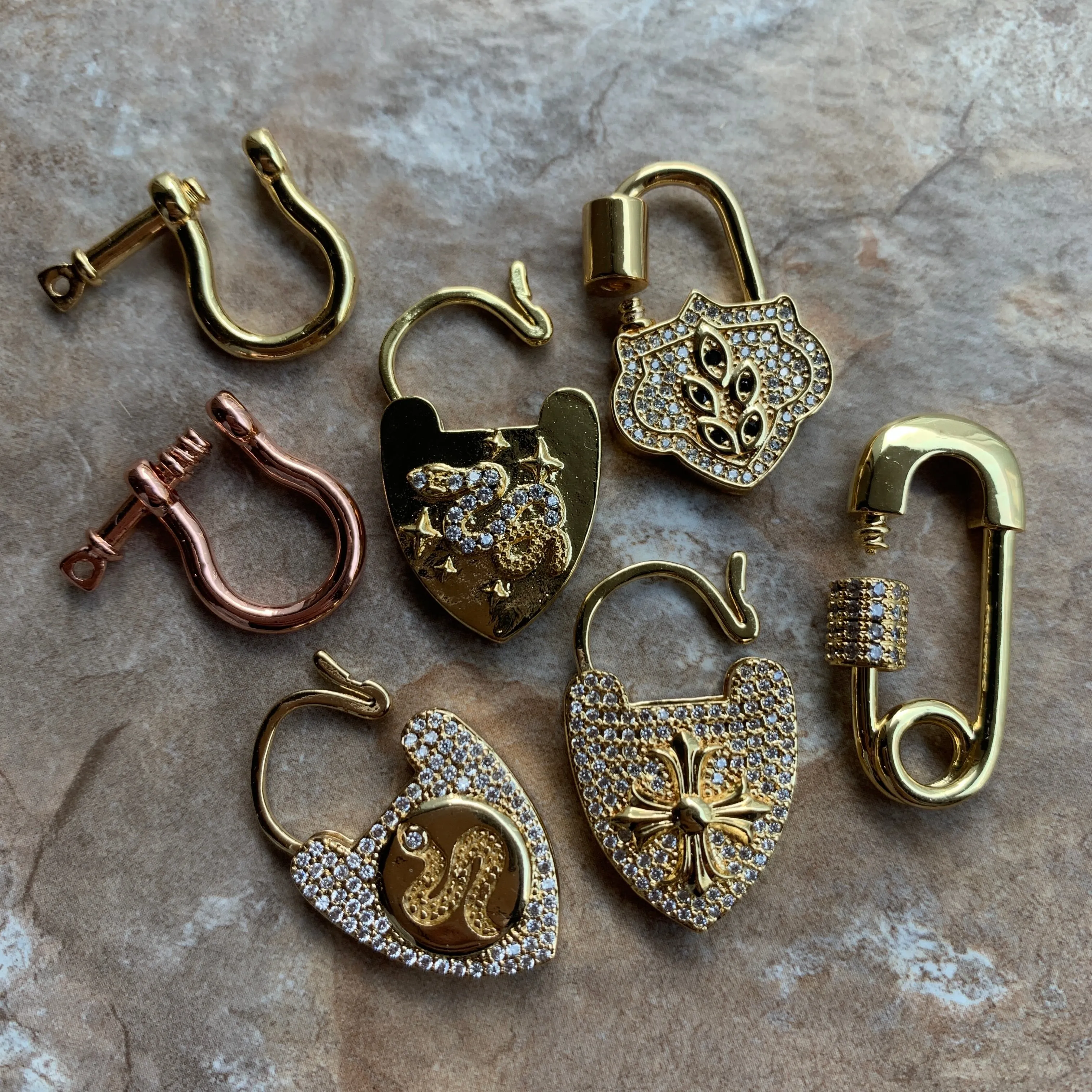 Pavé Locks and Clasps