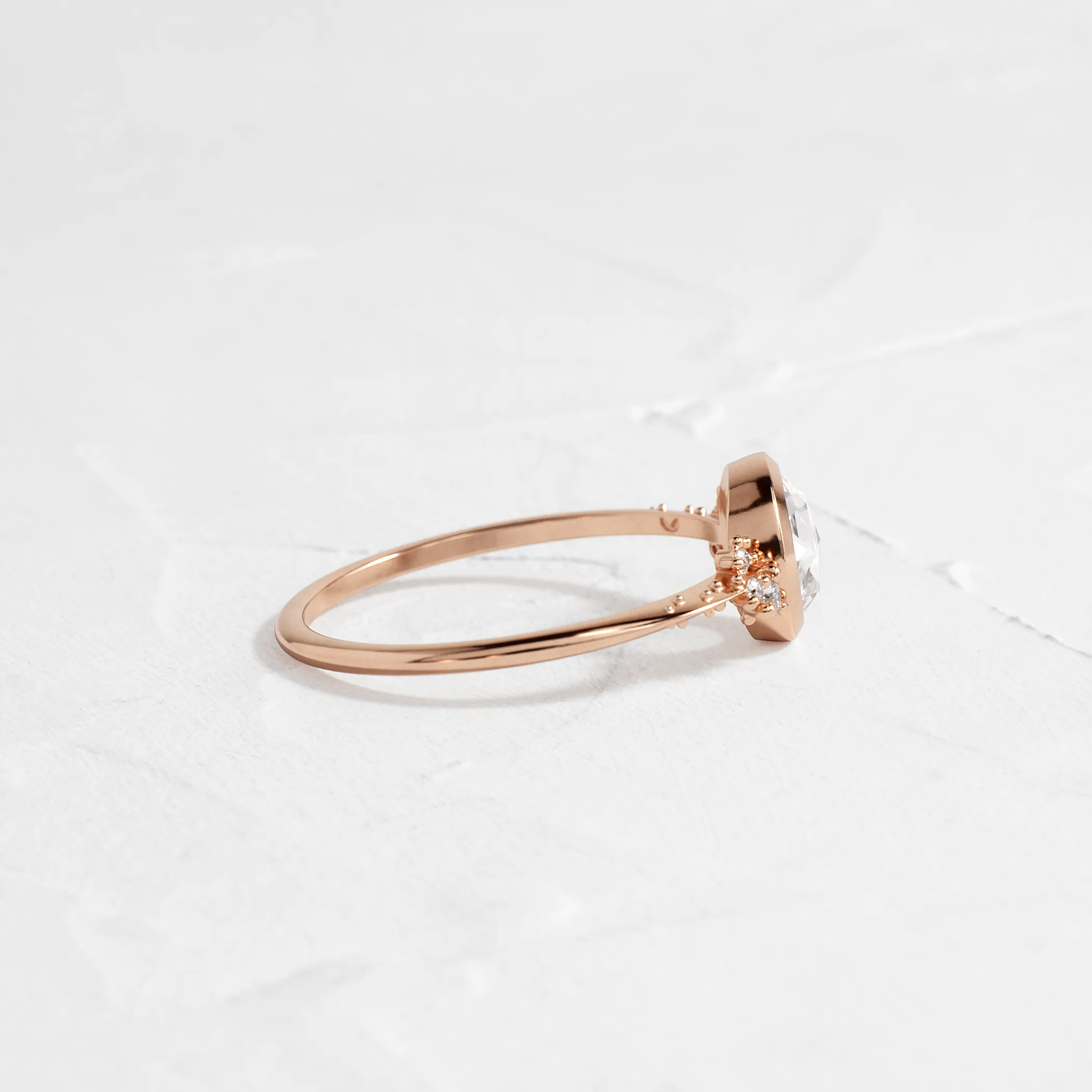 Pensive Ring, Rose Cut