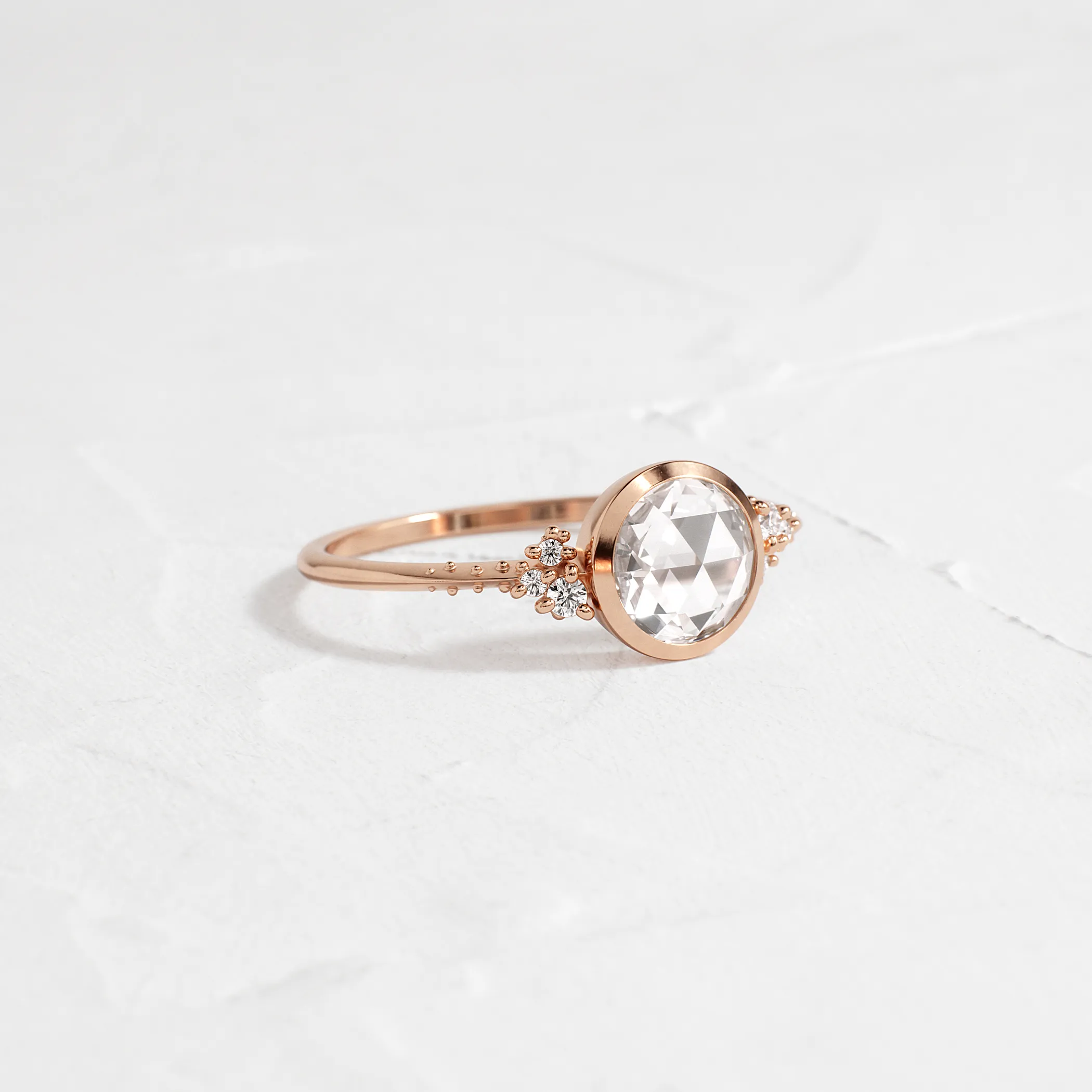 Pensive Ring, Rose Cut