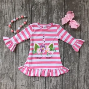 Pink & White Unicorn Dress