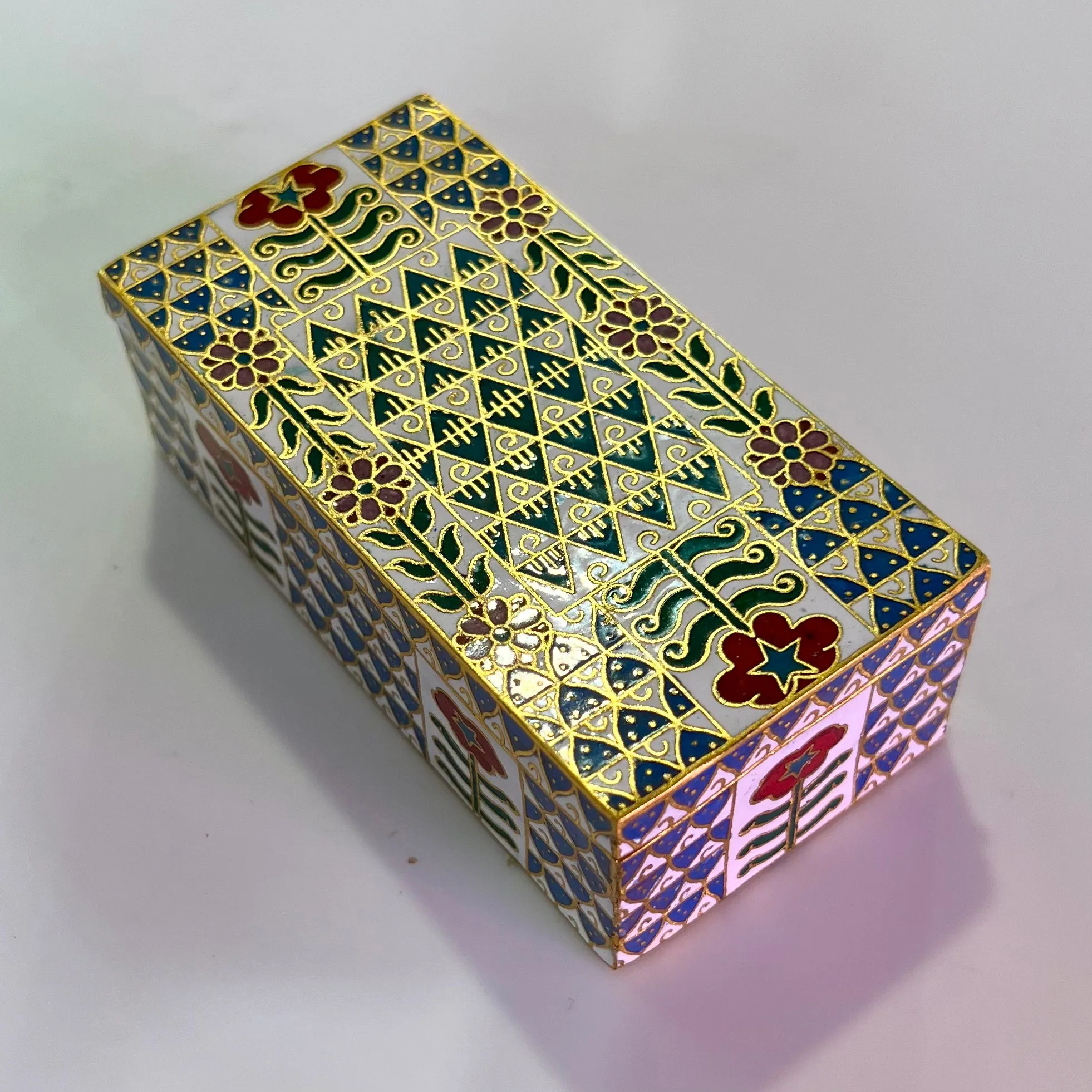 Rosy Blues Cloisonne Box