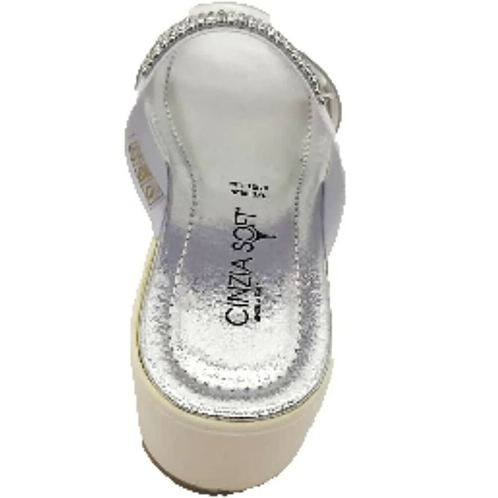 Scarpe da donna Cinzia Soft - Art. IAF12193 003 sandalo con strass bianco casual