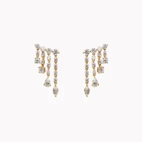 Small Rain Drop Diamond Earrings