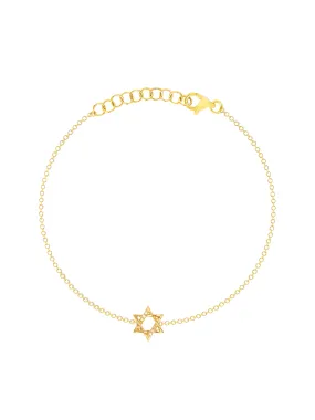 Star of David Bracelet 14K