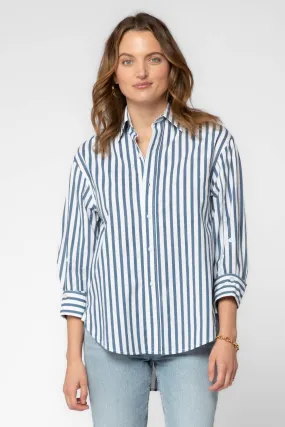 Suri Navy White Stripe Shirt