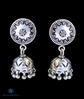 The Mrudula Silver Antique Jhumkas