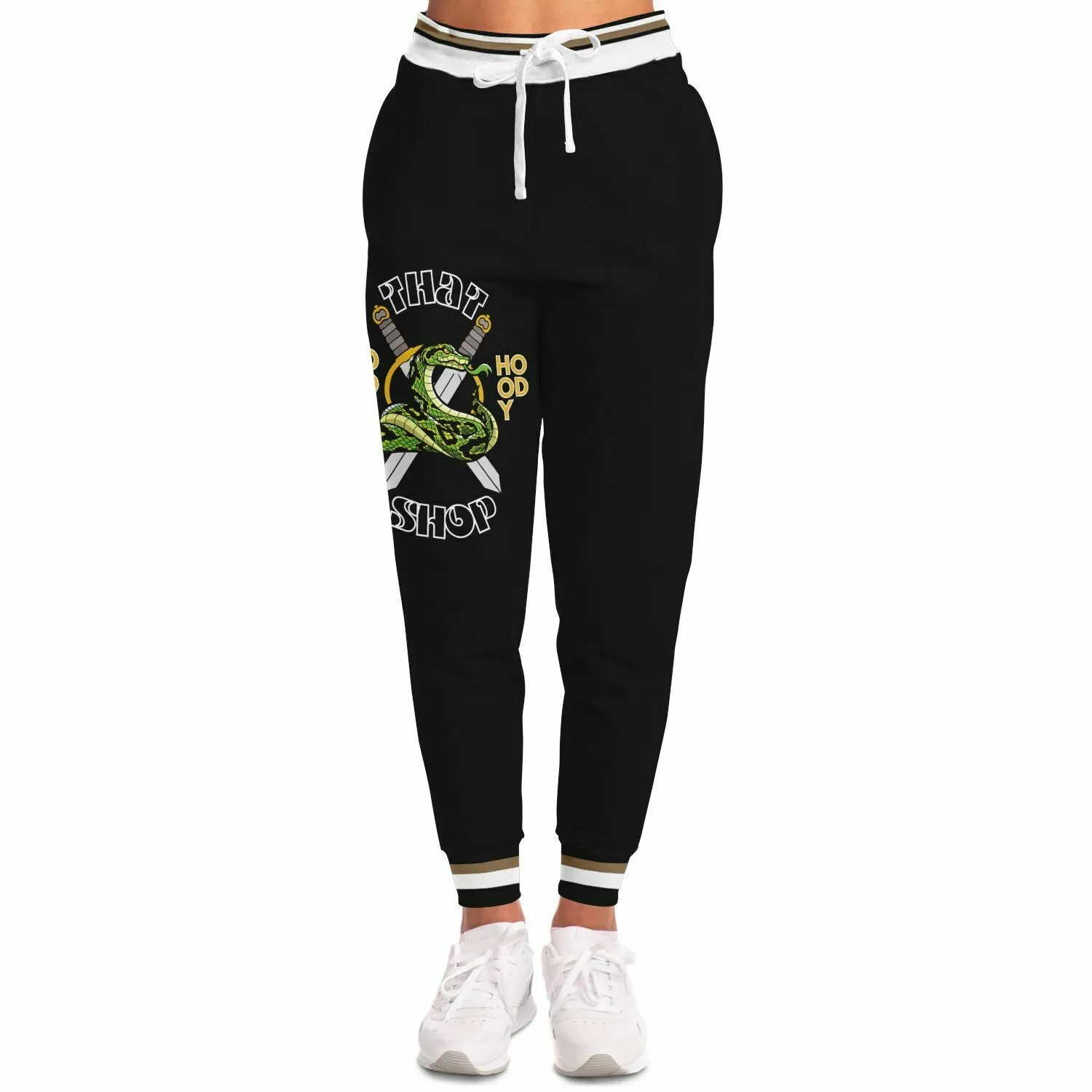 THS Snake Bite Eco-Poly Joggers in Black